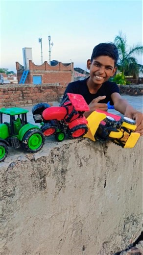 remote control tractor Remote Control Jcb And Dumper Truck Unboxing And Testing Short Video ||🚜😍