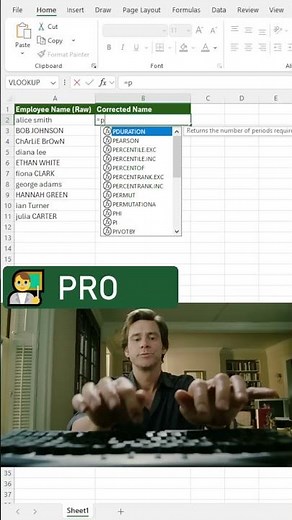 🔠 Fix capitalization instantly in Excel with PROPER #excel #excelforbeginners #excelfunction
