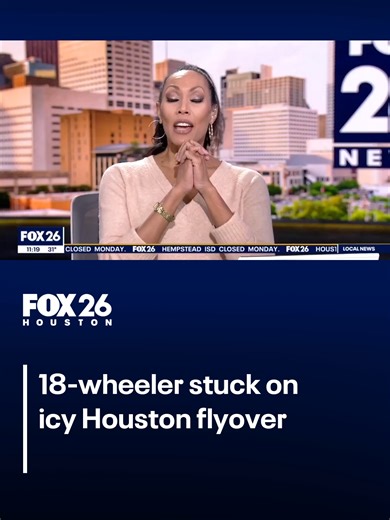 Houston Icy Conditions on I-10 Westbound Ramp