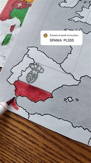 Drawing Europe's map from 1914 | [Spain] || #shorts #spain #europe #map #ww1 #draw #fyp #viral