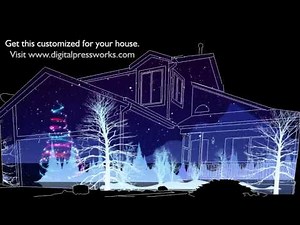 Christmas Dance Party House Projection Mapping Video Sample