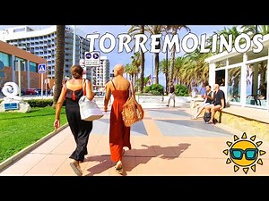 Torremolinos Сity center, Promenade and Beach Walk | Summer Costa Del Sol [Spain 4K]