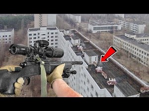 Rooftop Airsoft Sniper at Post Apocalyptic Field