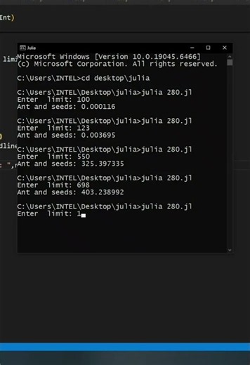 julia | Euler project 'Ant and seeds' | CodeLearning