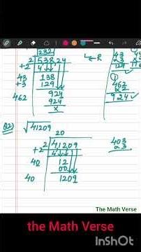 Solve √41209 using Long Division Method