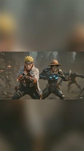 Naruto & Luffy vs. Alien Invasion: Epic Battle! #naruto #shortvideo #luffy