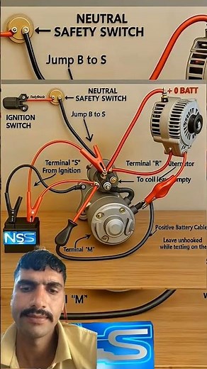 self starter connection/how to connection a self starter