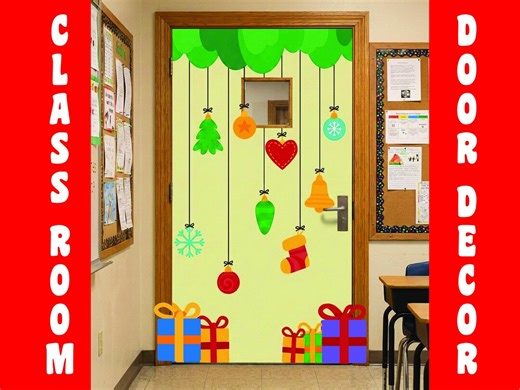 Holiday Classroom Door Decor Kit Xmas | DIY Decor With Bonus - Etsy
