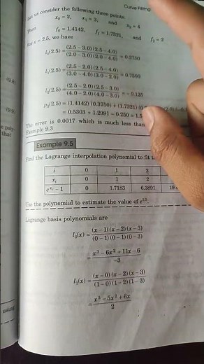 BSC 3rd year linear interpolation.Most important repeated question.#math #numericalmethod #bsc