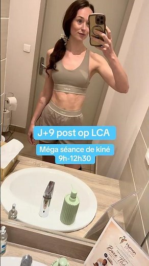 J+9 post op LCA : mega séance de kiné, exemple d’exercice rééducation #vlog
