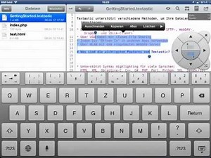 ifun.de - iPad App "Textastic" - Ein Text Editor für Programmierer und Entwickler