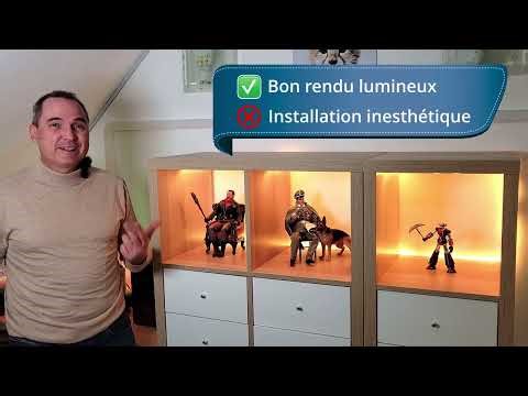 How to install an LED strip without sticking it to IKEA furniture #LEDstrip #DIY #tutorial