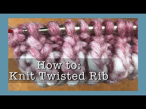Twisted 1x1 Rib | k1tbl, p | Learn to knit | How to knit in the round | Knit magic loop | k1p1