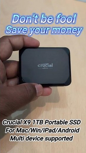 Crucial X9 1TB SSD 💾 for Mac/Windows/iPad/Android & Save BIG Money! 💸🔥 #shorts