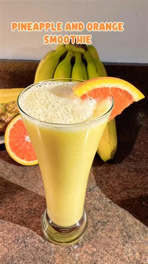 Pineapple Orange Smoothie recipe #asmr #subscribe #shorts