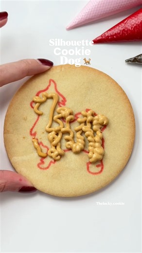 Easy Dog Cookie ❤️ recipes and cutters link in bio #cookiedecorating #satisfying #dog