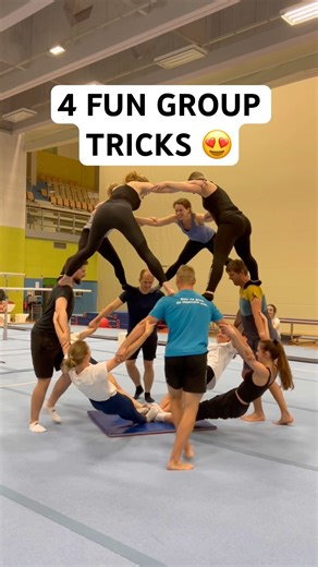 GROUP TRICKS IDEAS 😍 #shorts #viral #funny #challenge #acrobatics