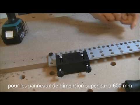 Part.1 Faire une série de trous par pas de 32mm avec les Gabarits et guides de perçage Assistent: