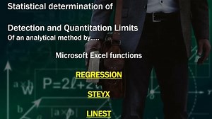 Calculation of LOD, LOQ using Microsoft Excel functions :#Steyx #Linest#Regression #Linearity curve