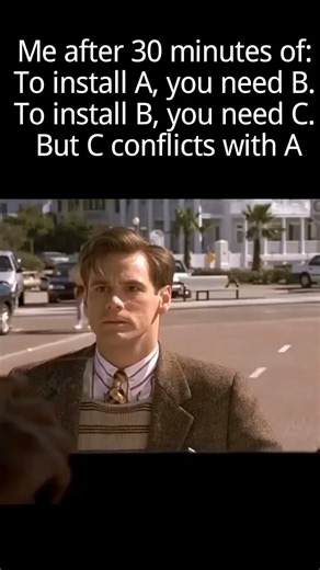 I don't need the package anyway #linux #memes #distrotube