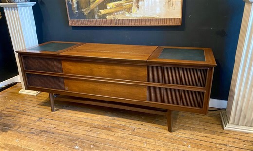 Vintage Record Player Stereo Console by GE With Bluetooth - Etsy