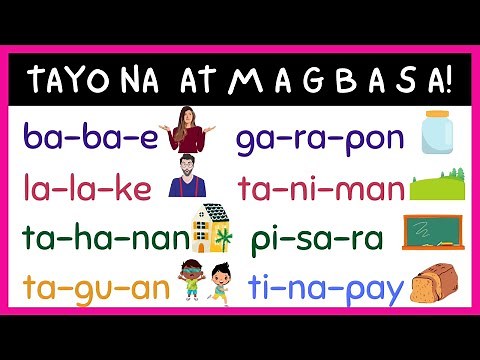 Pagsasanay Bumasa ng TATLONG PANTIG Part 3 / Hakbang sa Pagbasa / Preschool & Grade One