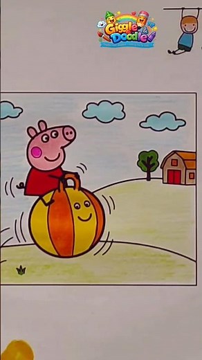 🐷 Peppa Pig Bouncing on a Big Ball 🏀 #PeppaPig #PeppaBouncing #BigBall #KidsVideos #Toddlers