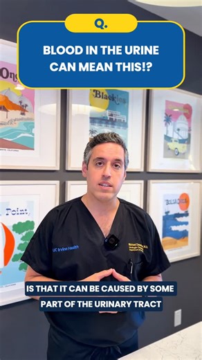 UCI Urology on Instagram: "Blood in your urine? Don’t ignore it. Visible blood in the urine can come from anywhere in the urinary tract, including the kidney, ureter, or bladder. It should always be checked by a specialist to rule out serious conditions. • • • UCI Urology, Urologist, Blood in Urine, Bladder Health, Kidney Health, Hematuria, Men's Health, Women's Health, UCI Health, UC Irvine, Urinary Tract Cancer, Early Detection, Urology Socialist"