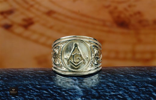925K Silver Masonic Celtic Band Ring, G Symbol Mason Masonic Handmade Wedding Anniversary Gift Ring,free Masonic Jewelry, Religious Gift - Etsy