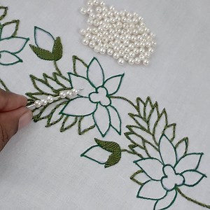 86K views · 455 reactions | hand embroidery border design for dress | DIY GreenHaven | Facebook