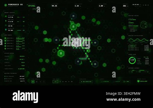 A professional motion graphic featuring Intelligent Power Flow Monitoring with real-time data visualization. Designed for advanced technical environments Stock Video Footage - Alamy