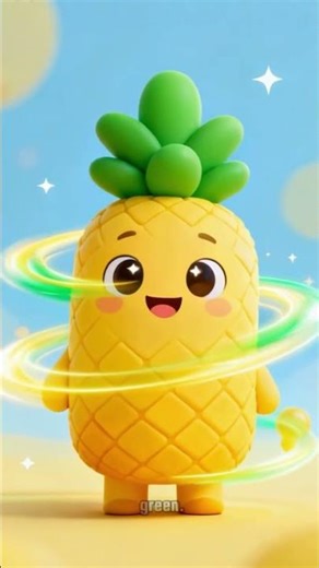 Meet Piny the Pineapple 🍍 | Learn Fruits for Kids #apple #fruitcartoon #educationalvideos