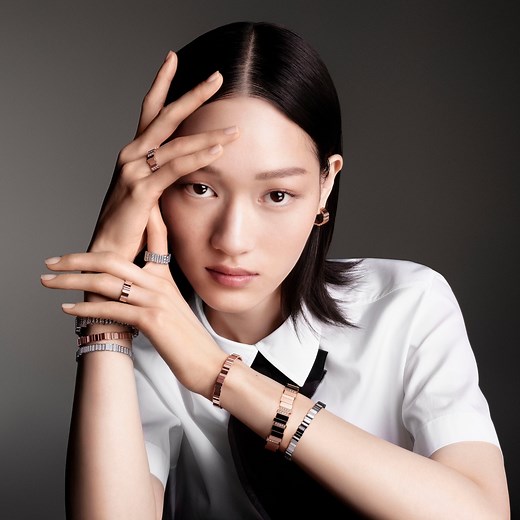 This year, the Gem Dior collection by Victoire de Castellane is enriched with seven new rings and bracelets, now available to discover on.dior.com/gem-dior-collection and in your nearest Dior boutique. The wordplay on "J’aime Dior", new jewels feature the recurring geometric motif in a range of precious embellishments, and offer an infinite number of ways to wear them, for men and women. | Dior