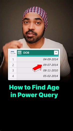 Simple Power Query Hack to find age!