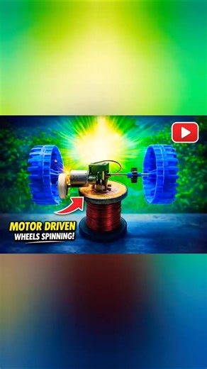 Motor Driven Wheels Spinning | Amazing DIY Motor Experiment