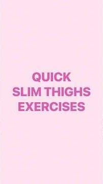 💘 Save The Quickest Exercises For Slimming Thighs in 2Min! 💘