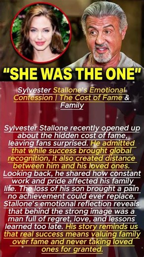 Sylvester Stallone’s Emotional Confession | The Cost of Fame & Family