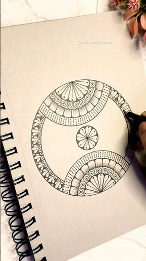 Easy mandala art for beginners ˚˖𓍢🌷✧˚.🎀#art #mandalaart #mandaladesign #drawing #ytshorts