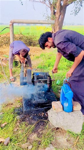 peter diesel engine start up 😱 #villagelife #fun #viral #shorts