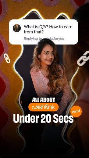 Wishlink: Community for Creators on Instagram: "Comment "Wishlink" to start earning Q&A are not just replies it’s where your earnings begin. Use it smart, earn smarter with Wishlink 🧡✨ . . . . . how to earn on wishlink, how to grow on social media, how to earn from instagram, how to use wishlink, wishlink, how to grow earnings with wishlink, Q&A on instagram, how to get viral on instagram #howtoseriesWishlink #Wishlinked #viral #Wishlinkearnings #trending"