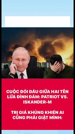 160K views · 1.9K reactions | CUỘC ĐỐI ĐẦU GIỮA HAI TÊN LỬA ĐÌNH ĐÁM: PATRIOT VS. ISKANDER-M #PATRIOT #ISKANDER #TINQUANTRONG #TINTHEDOI #UKRAINE #RUSSIA | Bông Boutique | Facebook