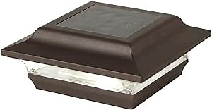 Classy Caps SL211R Aluminum Imperial Solar Post Cap, 4" x 4", Bronze