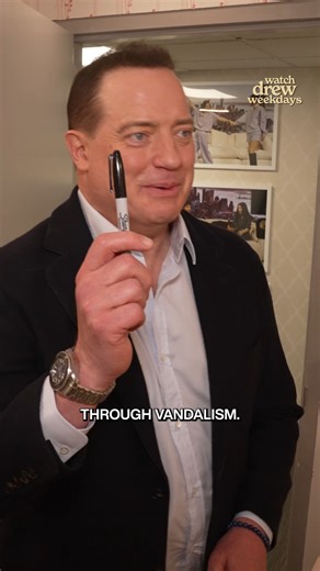 487K views · 10K reactions | Brendan Fraser shows love through vandalism  | The Drew Barrymore Show | Facebook