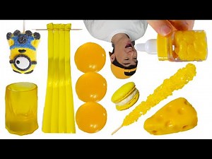 ASMR YELLOW FOOD Cheese CakeSheet jelly, Candy EATING 노란색 디저트 치즈케이크 마카롱 먹방 JJAEMI째미(Eating Show)