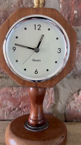 Vintage Unique Hand Made Wooden Quartz Clock - Etsy