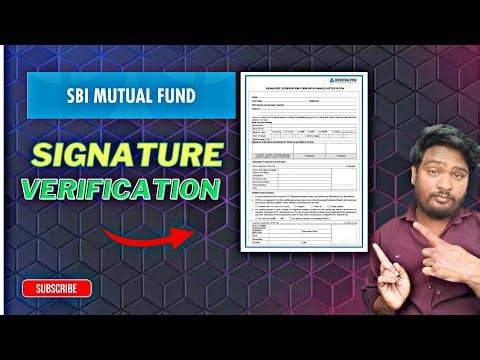 SBI mutual fund Signature verification form kaise bhare | sbi mutual Fund signature verification.