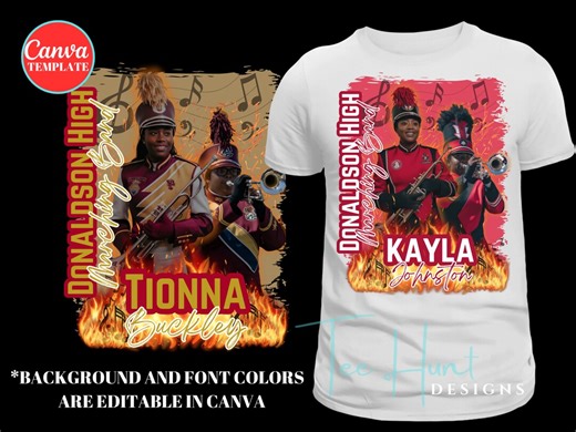 Marching Band Tshirt Design, Canva Template, Editable Band Fan Tshirt, Changeable Colors, Personalized High School Shirt , Sublimation, DTF - Etsy