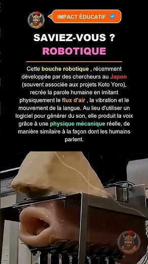 Cette bouche robotique parle comme un humain !
