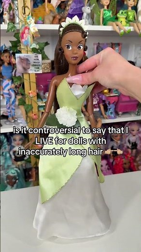 Long hair Tiana! #theprincessandthefrog #disneyprincess #princesstiana #disneydolls #disneyunboxing