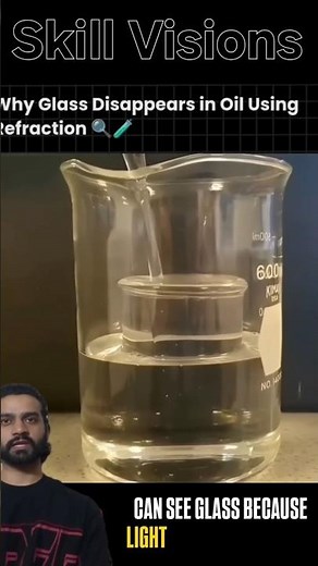 This is why the glass becomes invisible #science #physics #experiment